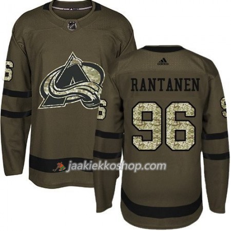 Miehille NHL Colorado Avalanche Pelipaita Mikko Rantanen 96 Adidas 2017-2018 Camo Vihreä Authentic